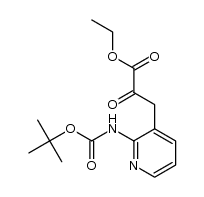 Ethyl 3-{2-[(tert-butoxycarbonyl)amino]-3-pyridyl}-2-oxopropanoate Structure