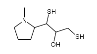 1,3-dimercapto-1-(1-methylpyrrolidin-2-yl)propan-2-ol结构式