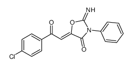 4-Oxazolidinone, 5-(2-(4-chlorophenyl)-2-oxoethylidene)-2-imino-3-phen yl-结构式