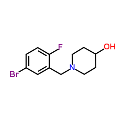 1-(5-Bromo-2-fluorobenzyl)-4-piperidinol Structure