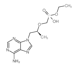 Ethyl hydrogen ((((S)-1-(6-amino-9H-purin-9-yl)propan-2-yl)oxy)methyl)phosphonate结构式