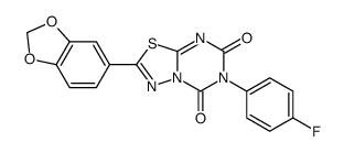 2-(1,3-benzodioxol-5-yl)-6-(4-fluorophenyl)-[1,3,4]thiadiazolo[3,2-a][1,3,5]triazine-5,7-dione Structure