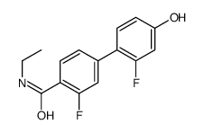N-ethyl-2-fluoro-4-(2-fluoro-4-hydroxyphenyl)benzamide结构式