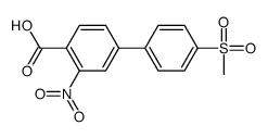 4-(4-methylsulfonylphenyl)-2-nitrobenzoic acid结构式