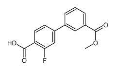 2-fluoro-4-(3-methoxycarbonylphenyl)benzoic acid Structure