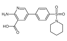 2-amino-5-(4-piperidin-1-ylsulfonylphenyl)pyridine-3-carboxylic acid Structure