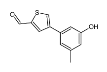 4-(3-hydroxy-5-methylphenyl)thiophene-2-carbaldehyde结构式