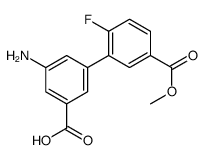 3-amino-5-(2-fluoro-5-methoxycarbonylphenyl)benzoic acid Structure