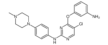 4-(3-aminophenoxy)-5-chloro-N-(4-(4-methylpiperazin-1-yl)phenyl)pyrimidin-2-amine结构式