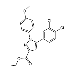 5-(3,4-dichlorophenyl)-1-(4-methoxyphenyl)-1H-pyrazole-3-carboxylic acid ethyl ester结构式