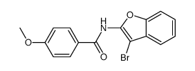 N-(3-bromo-1-benzofuran-2-yl)-4-methoxybenzamide结构式