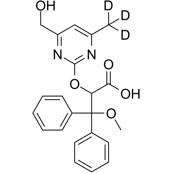 (rac)-4-Hydroxymethyl Ambrisentan-d3 Structure