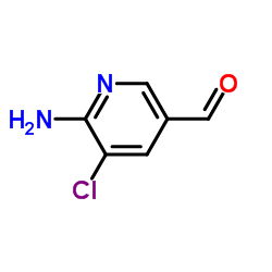 6-Amino-5-chloro-pyridine-3-carbaldehyde结构式
