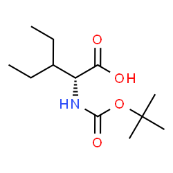 (R)-Boc-2-amino-3-ethyl-pentanoic acid结构式