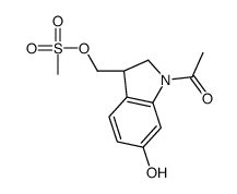 [(3R)-1-acetyl-6-hydroxy-2,3-dihydroindol-3-yl]methyl methanesulfonate结构式