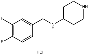 N-(3,4-Difluorobenzyl)piperidin-4-aminedihydrochloride结构式