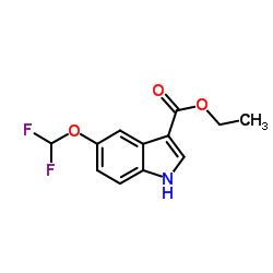 Ethyl 5-(difluoromethoxy)-1H-indole-3-carboxylate结构式