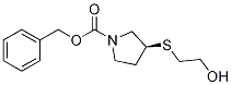 (S)-3-(2-Hydroxy-ethylsulfanyl)-pyrrolidine-1-carboxylic acid benzyl ester结构式