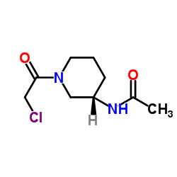 N-[(3S)-1-(Chloroacetyl)-3-piperidinyl]acetamide结构式