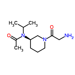 N-[(3R)-1-Glycyl-3-piperidinyl]-N-isopropylacetamide结构式