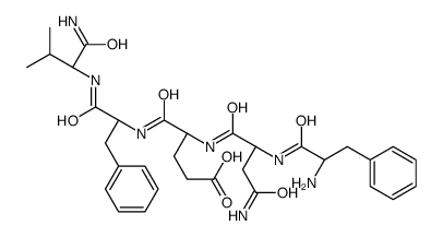 (4S)-4-[[(2R)-4-amino-2-[[(2S)-2-amino-3-phenylpropanoyl]amino]-4-oxobutanoyl]amino]-5-[[(2S)-1-[[(2S)-1-amino-3-methyl-1-oxobutan-2-yl]amino]-1-oxo-3-phenylpropan-2-yl]amino]-5-oxopentanoic acid结构式