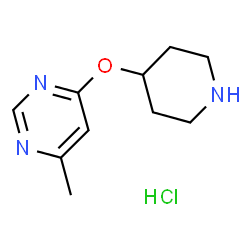 4-Methyl-6-(piperidin-4-yloxy)pyrimidine hydrochloride Structure