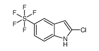 2-Chloro-5-(pentafluoro-λ6-sulfanyl)-1H-indole结构式