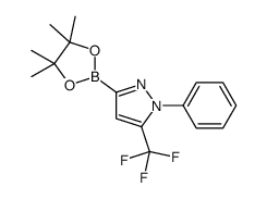 1-phenyl-3-(4,4,5,5-tetramethyl-1,3,2-dioxaborolan-2-yl)-5-(trifluoromethyl)pyrazole结构式