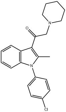 1-(1-(4-氯苯基)-2-甲基-1H-吲哚-3-基)-2-(哌啶-1-基)乙酮结构式