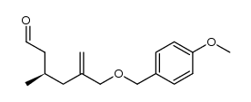 (R)-5-(((4-methoxybenzyl)oxy)methyl)-3-methylhex-5-enal Structure