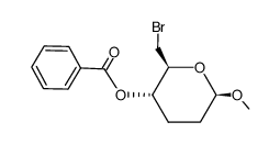 methyl 4-O-benzoyl-6-bromo-2,3,6-trideoxy-β-D-erythro-hexopyranoside Structure