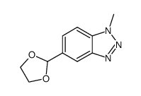 5-(1,3-dioxolan-2-yl)-1-methyl-1H-benzo[d]triazole结构式