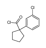 1-(3-chlorophenyl)cyclopentane-1-carbonyl chloride Structure