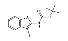 2-(tert-butoxycarbonylamino)-3-iodobenzo[b]thiophene Structure