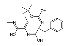 N-butyloxycarbonyl-phenylalanyl--dehydroaminobutyryl-NH-CH3 structure