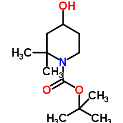 4-羟基-2,2-二甲基哌啶-1-羧酸叔丁酯结构式