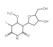 Uridine,2'-deoxy-5-fluoro-5,6-dihydro-6-methoxy- (9CI)结构式