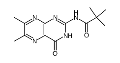 6,7-dimethyl-2-pivaloylamino-4(3H)-pteridinone Structure