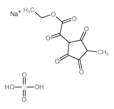 ethyl 2-(3-methyl-2,4,5-trioxo-cyclopentyl)-2-oxo-acetate; sulfuric acid picture