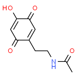 Acetamide, N-[2-(4-hydroxy-3,6-dioxo-1,4-cyclohexadien-1-yl)ethyl]- (9CI)结构式