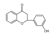 (2R)-2-(3-hydroxyphenyl)-2,3-dihydrochromen-4-one结构式