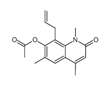 7-acetoxy-8-allyl-1,4,6-trimethylquinolin-2-one结构式