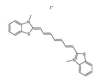3-methyl-2-[(1E,3E,5E)-7-[(2Z)-3-methyl-2,3-dihydro-1,3-benzothiazol-2-ylidene]hepta-1,3,5-trien-1-yl]-1,3-benzothiazol-3-ium iodide结构式