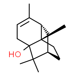 1,5,6,7,8,8a-Hexahydro-2,5,5,8aα-tetramethyl-1β,6β-methanonaphthalene-4aα(4H)-ol结构式