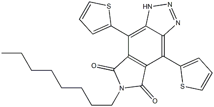 Pyrrolo[3,4-f]benzotriazole-5,7(1H,6H)-dione, 6-octyl-4,8-di-2-thienyl- Structure
