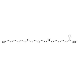 6-(2-(2-((6-氯己基)氧基)乙氧基)乙氧基)己酸结构式