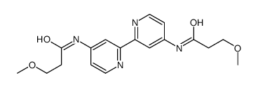 3-methoxy-N-[2-[4-(3-methoxypropanoylamino)pyridin-2-yl]pyridin-4-yl]propanamide Structure