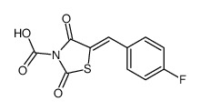 5-[(4-fluorophenyl)methylidene]-2,4-dioxo-1,3-thiazolidine-3-carboxylic acid Structure