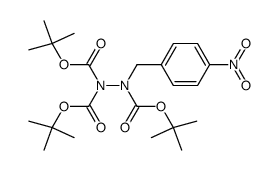 tri-tert-butyl 2-(4-nitrobenzyl)hydrazine-1,1,2-tricarboxylate结构式