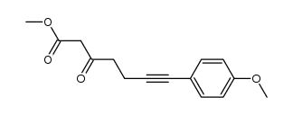 methyl 7-(4-methoxyphenyl)-3-oxohept-6-ynoate结构式